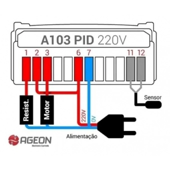 Controlador De Temperatura Ageon A103pid Chocadeiras Estufas