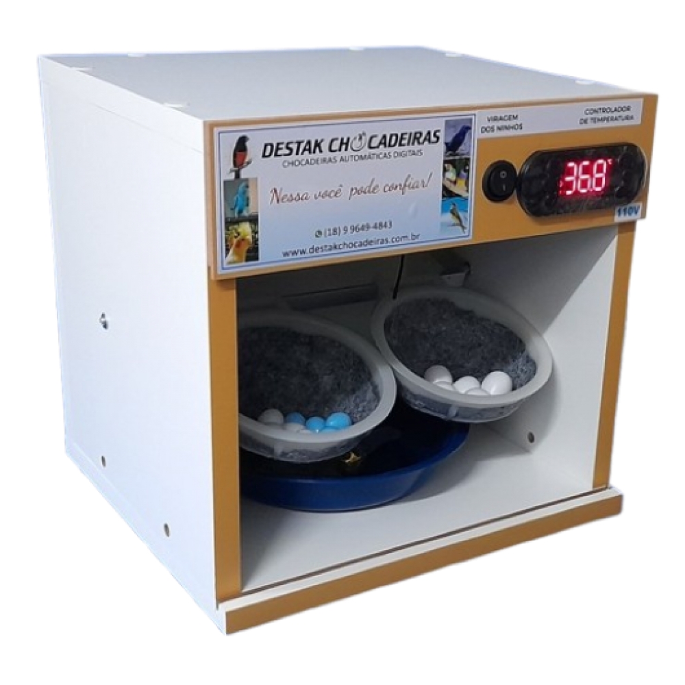 Chocadeira Compacta Para Pássaros Com 2 Ninhos